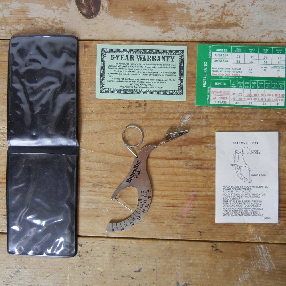 VTG 1981 Butter-Nut Coffee Maryland Club Vintage Hand Held Postage Scale